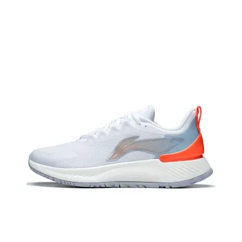 LiNing YueYing Element Rebound Cushioning Slip Resistant Low Top Running Shoes Men's White Orange