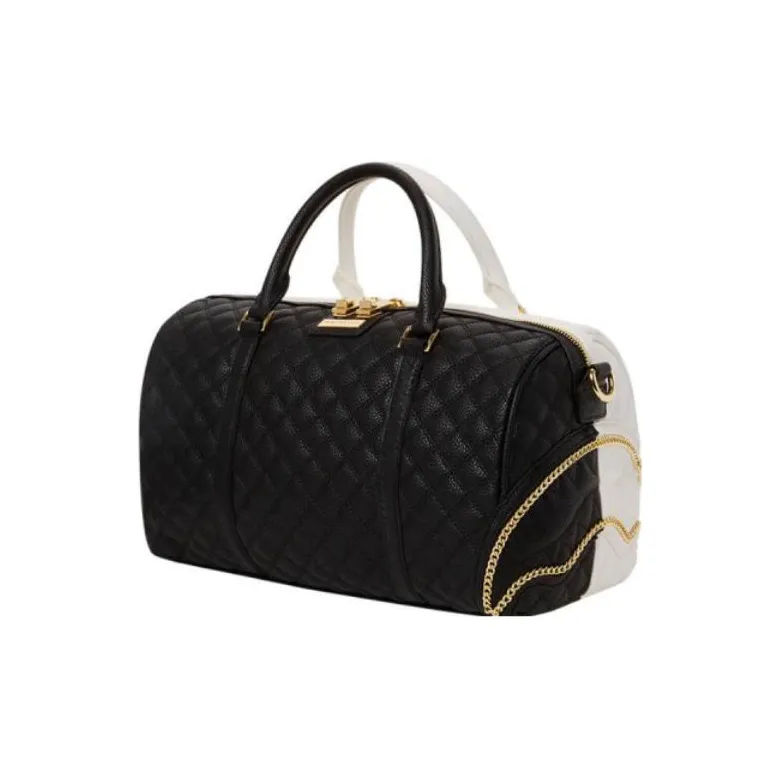 SPRAYGROUND Polyurethane Travel Bag Handbag Mini Unisex Black White-2