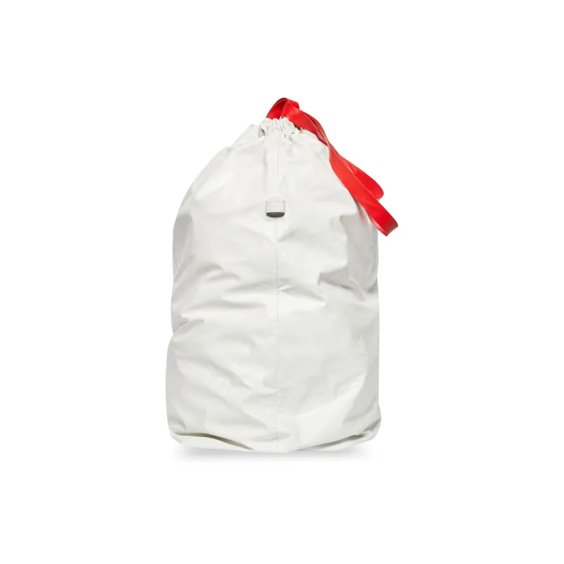 Balenciaga Trash Bag Large Pouch White/Red-2