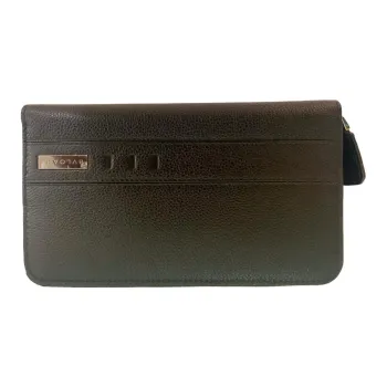 BVLGARI Calfskin Wallet Unisex Black