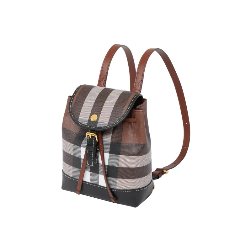 Burberry Check And Leather Micro Backpack 'Multicolor'-1