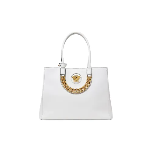 VERSACE La Medusa Cow Leather tote Dusy Bag Shopping Bag Handbag Large Size Women's White