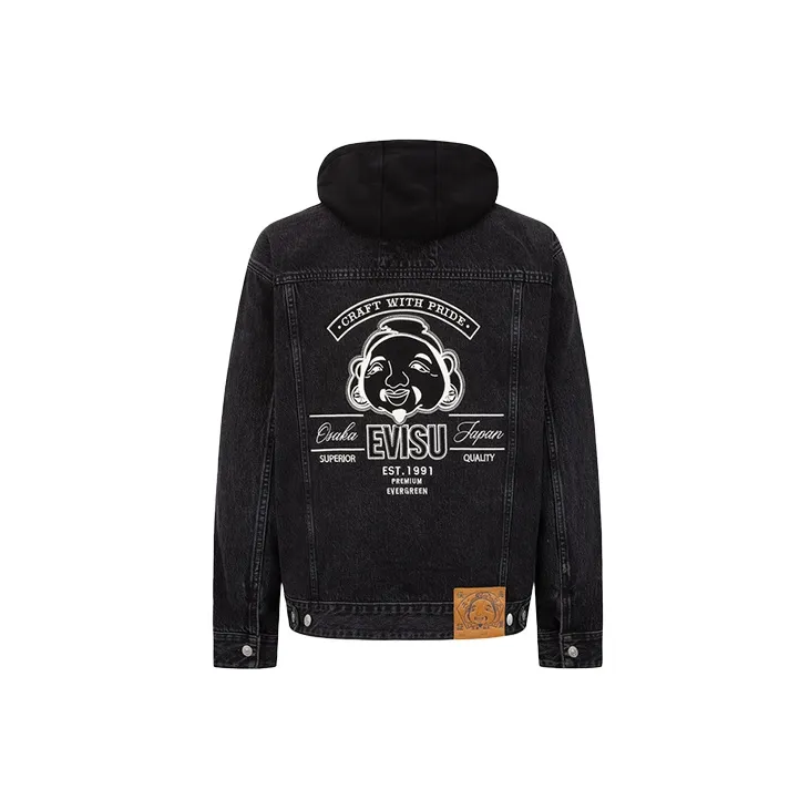 EVISU Denim Jackets Men Black-1