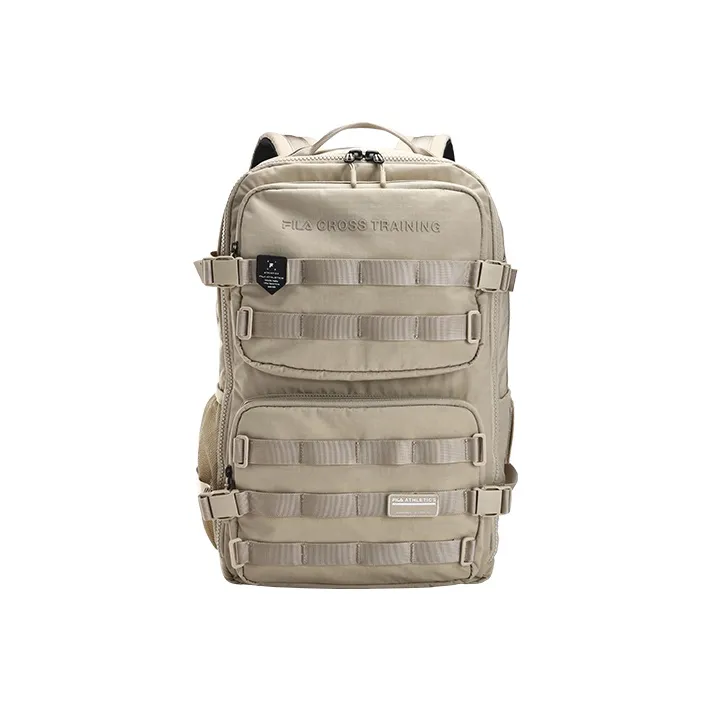 FILA Athletics Fabric Backpack Large Size Unisex Stone Sand Khaki-0