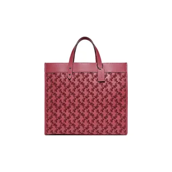 COACH Field Cow Leather Tote Bag Shopping Bag Shoulder Bag Crossbody Bag Handbag Large Size Men's Rouge Red