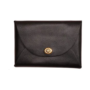 COACH Pouch Leather Coin Purse Card Holder Clutch Small Size Women's Black