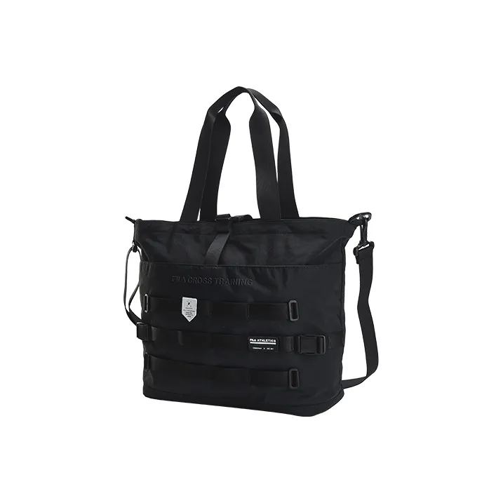 FILA Athletics Fabric Shoulder Bag, Handbag Large Size Unisex Pitch Black-1