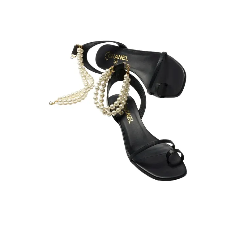 CHANEL Stylish Sandals Women's Black-2