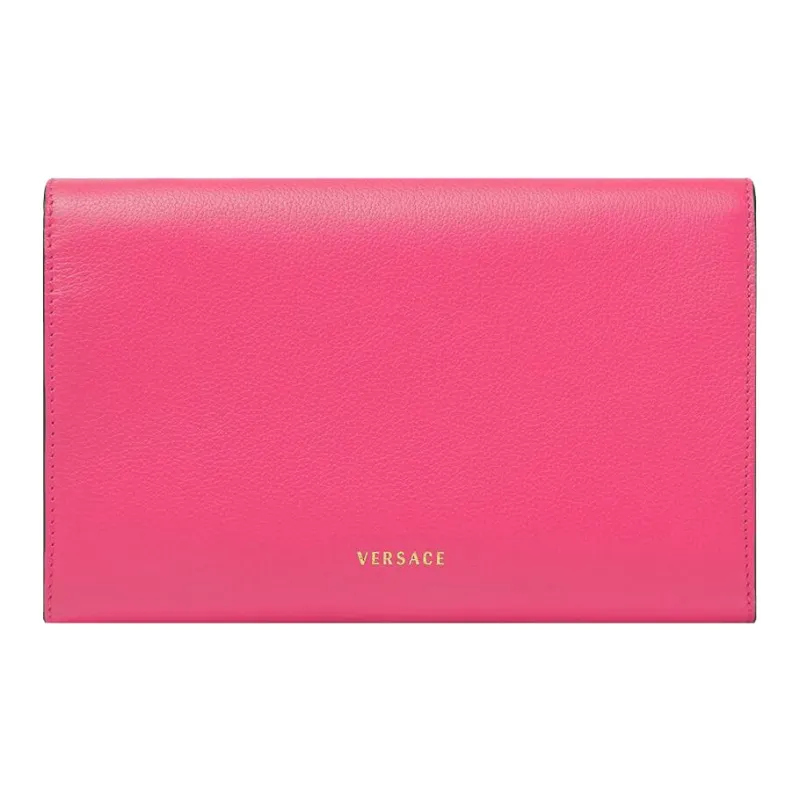 VERSACE La Medusa Grained Calfskin Shoulder Bag Crossbody Bag Women's Fuchsia-2