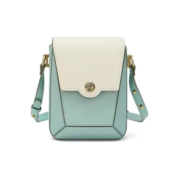 Gong Xuan Cow Leather Cell Phone Pouch Shoulder Bag Crossbody Bag Small Size Women's Clear Jade Cloud Top