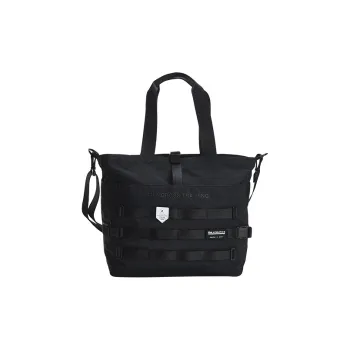 FILA Athletics Fabric Shoulder Bag, Handbag Large Size Unisex Pitch Black