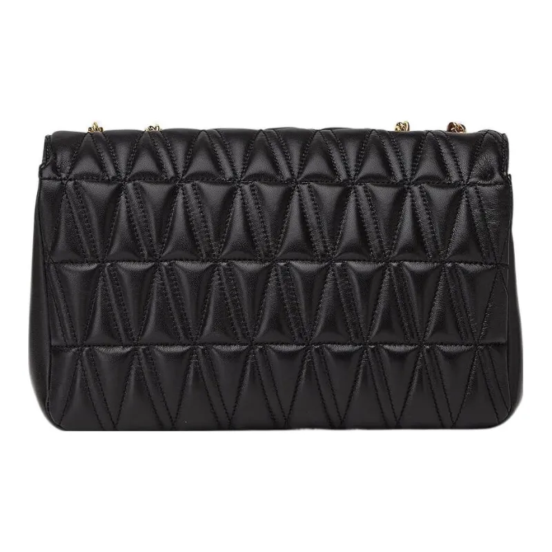 VERSACE Virtus Lambskin Handbag, Shoulder Bag Women's Black-2