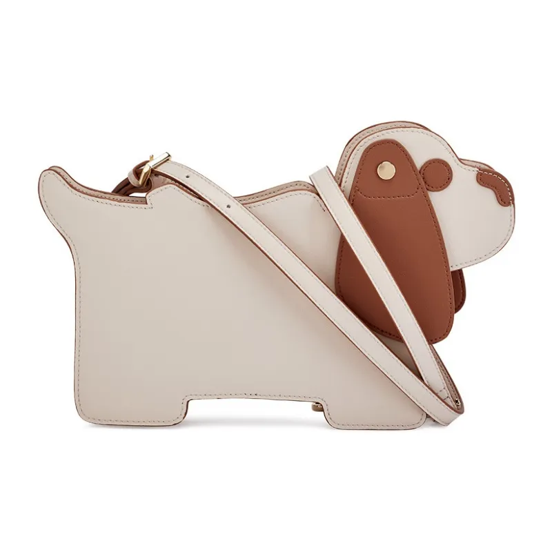 Hush Puppies Cow Leather Puppy Bag Shoulder Bag Crossbody Bag Women's Ecru-3