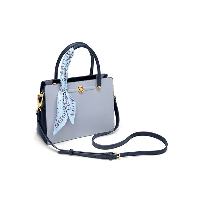 Gong Xuan Cow Leather Shoulder Bag, Crossbody Bag, Handbag Regular Women's Depressed Slate Blue-3