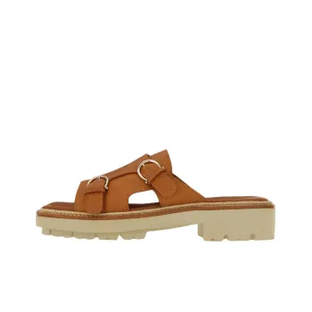 FERRAGAMO Slide Slippers Men's Brown