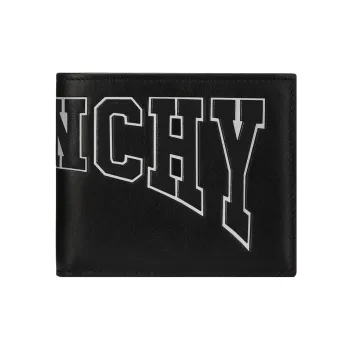 GIVENCHY Smooth Calf Leather Card Holder, Wallet Men's Black