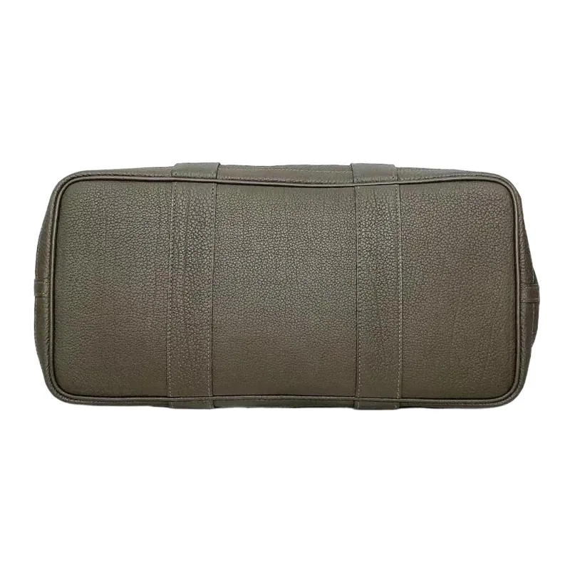 HERMES Garden Party Negonda Calfskin Garden Bag Handbag Regular Unisex G8 Vert Maquis Forest Green-3