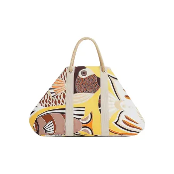 HERMES Traffic Jam Cotton Beach Bag, Shoulder Bag, Crossbody Bag, Handbag Women's