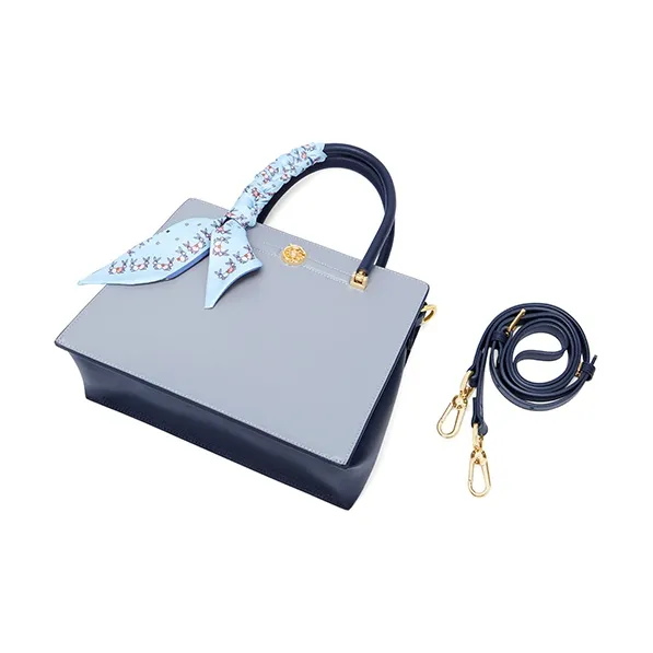 Gong Xuan Cow Leather Shoulder Bag, Crossbody Bag, Handbag Regular Women's Depressed Slate Blue-5