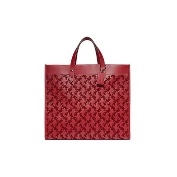 COACH Field Cow Leather Tote Bag Shopping Bag Shoulder Bag Crossbody Bag Handbag Men's Red