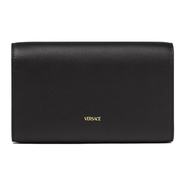 FANSIZHE La Medusa Grained Calfskin Shoulder Bag Crossbody Bag Women's Black-2