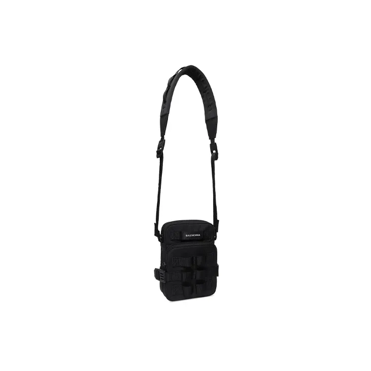 Balenciaga Army Nylon Polyester Polyamide Shoulder Bag Crossbody Bag Men's Black-1
