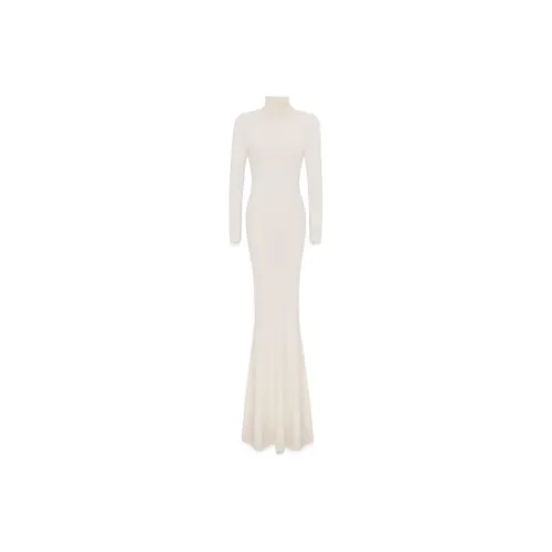 SAINT LAURENT Long-Sleeved Dresses Women's White