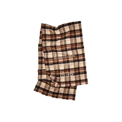 Acne Studios Knit Scarves Unisex Beige/Brown