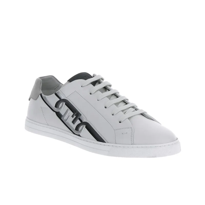 FENDI Low Top Stylish Skateboarding Shoes Men's White-3