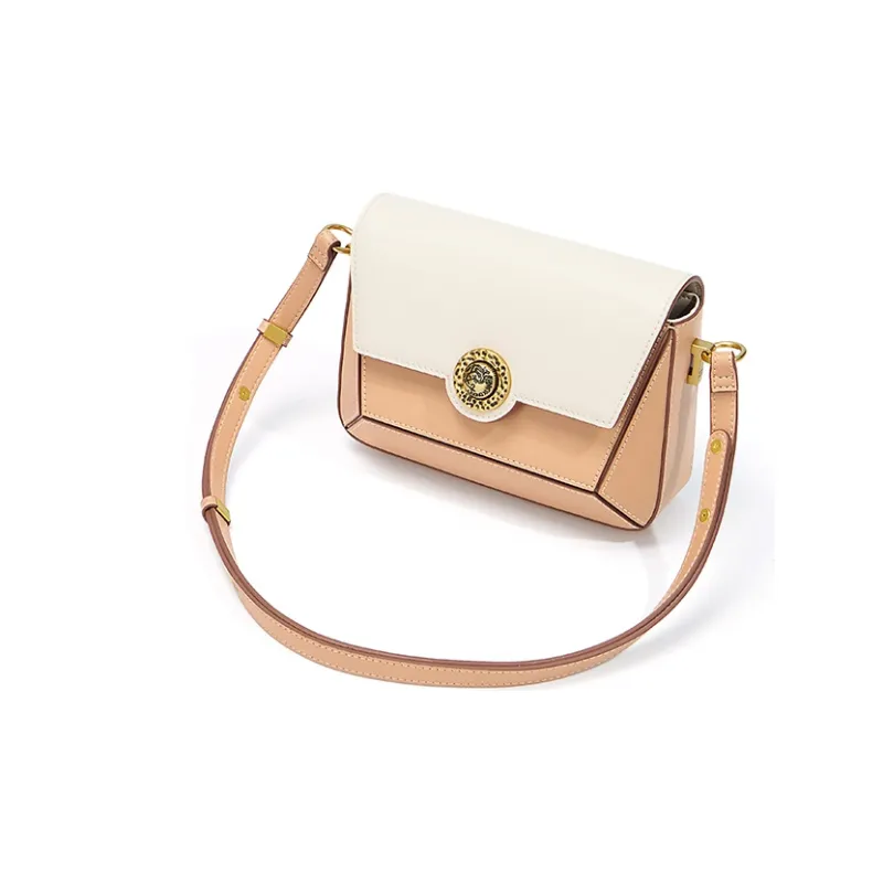 Gong Xuan Cow Leather Shoulder Bag, Crossbody Bag Regular Women's Coconut Cloud Latte-3