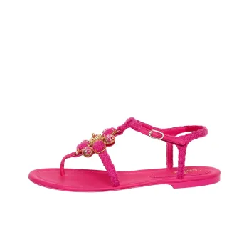 CHANEL Stylish Sandals Women's Peach Pink