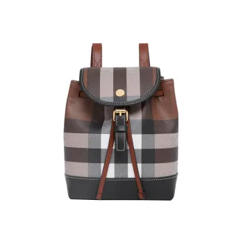 Burberry Check And Leather Micro Backpack 'Multicolor'