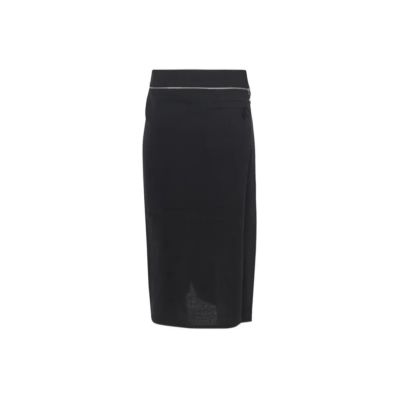 Jacquemus Zip Detailed Front Slit Midi Skirt-1