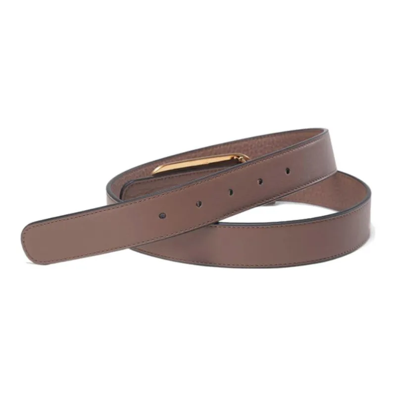 FENDI O'Lock Leather Belts Men Brown-4