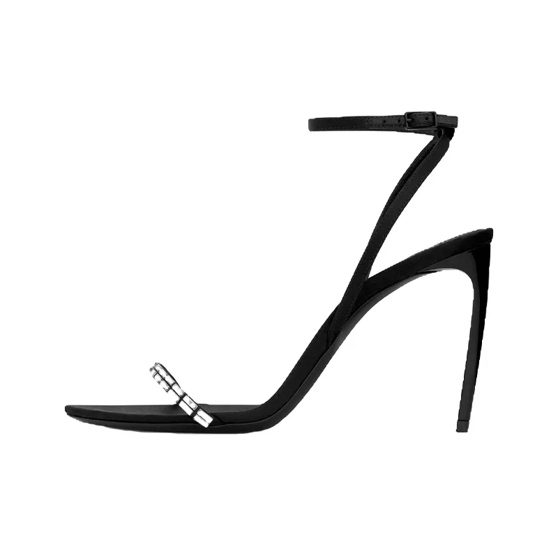 SAINT LAURENT Gloria Strap Sandals Women's Black-0