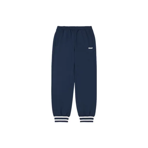 Nerdy Knitted Sweatpants Unisex Dark Blue