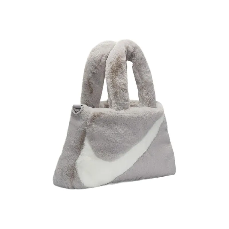 New Nike Faux Fur Tote 1 Blk 0r 1 Gry newest