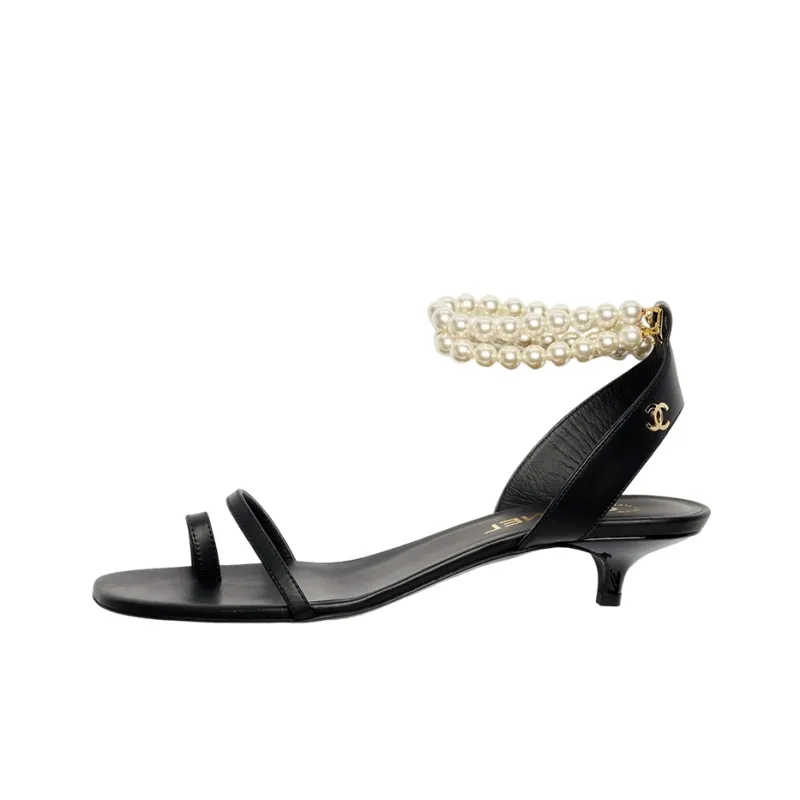 CHANEL Stylish Sandals Women's Black-0