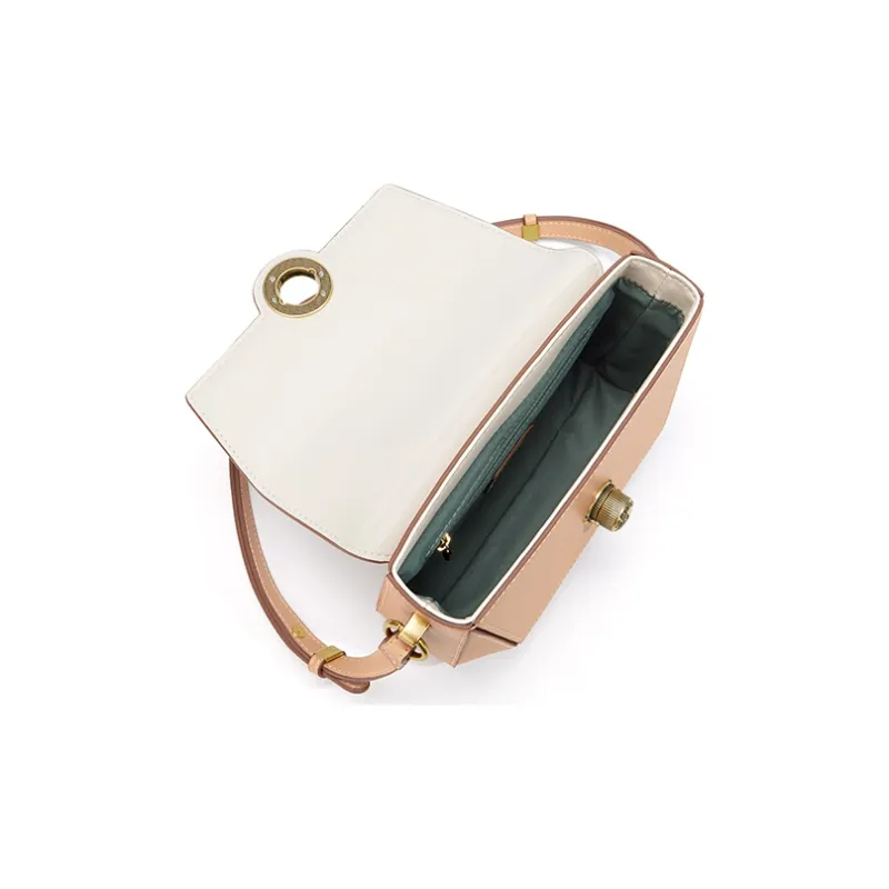 Gong Xuan Cow Leather Shoulder Bag, Crossbody Bag Regular Women's Coconut Cloud Latte-5