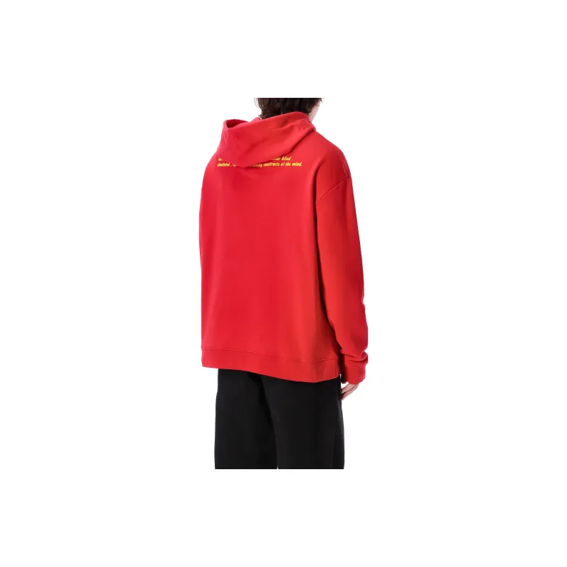 RAF SIMONS Ghost Printed Drawstring Hoodie-1