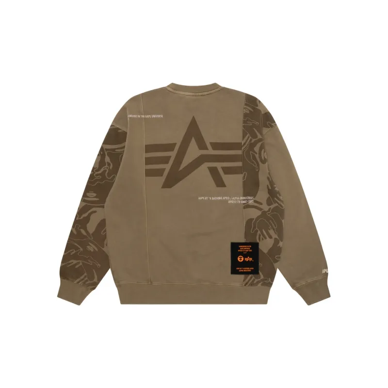 Bape X Alpha Industries Washed Sweatshirt-1