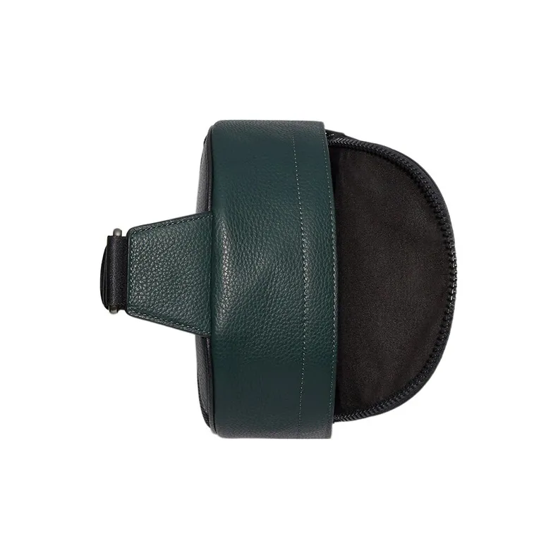 COACH Disney Collaboration West Refined Pebble Leather Shoulder Bag Crossbody Bag Small Size Men's Pine Green-2