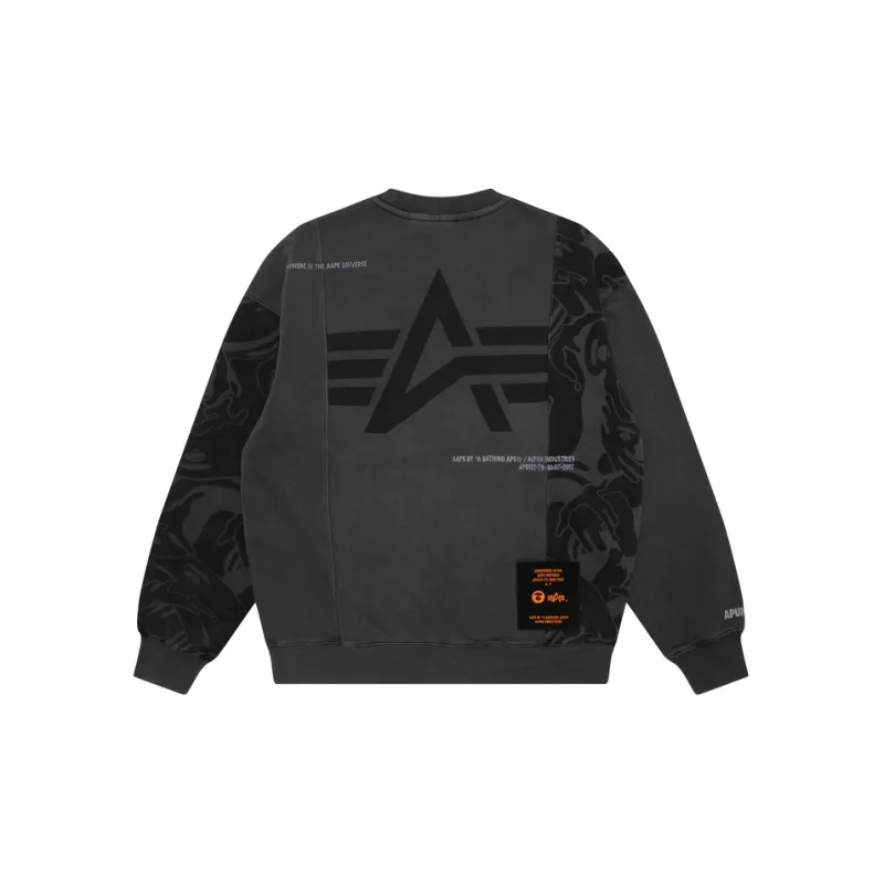 Bape X Alpha Industries Washed Sweatshirt-3