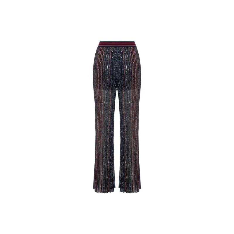 MISSONI Sequin embellished Flared Knit Trousers-1