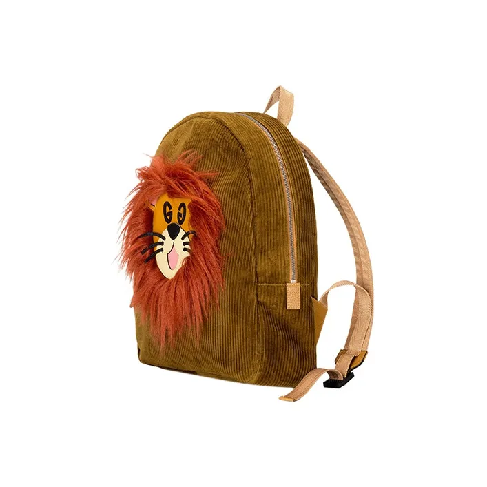 GUCCI Corduroy Kids' Backpacks Kids' Dark Olive Green-1