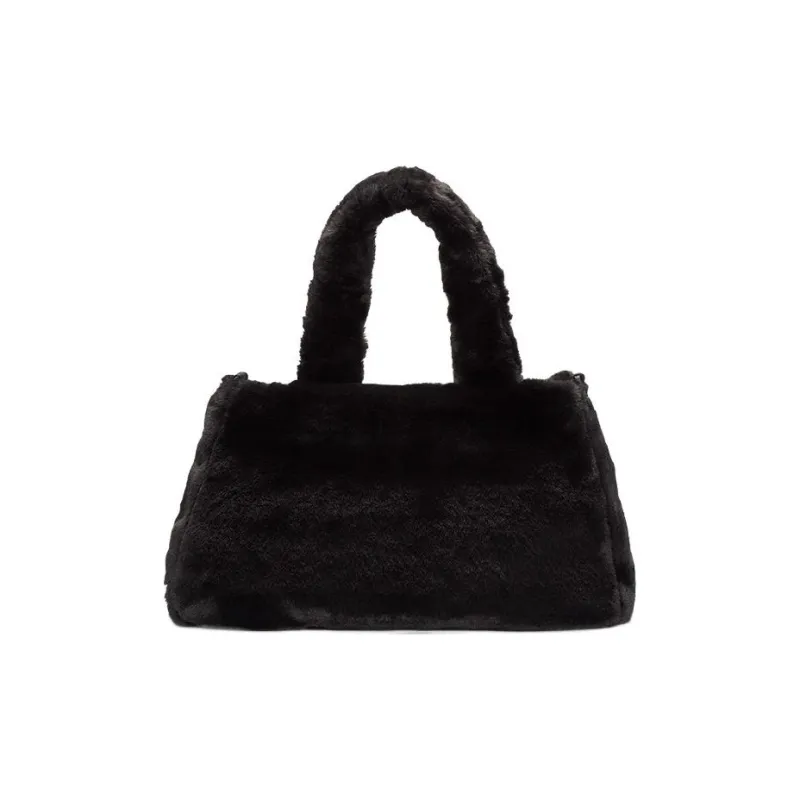 Nike Faux Fur Tote Bag Black-2