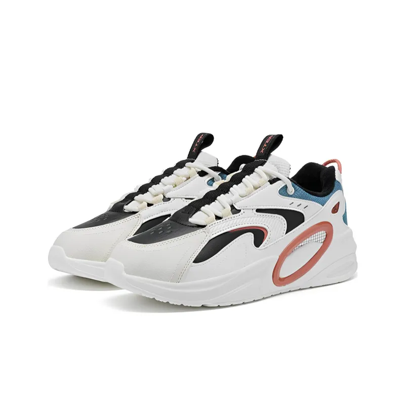 XTEP Casual Shoes Men Low Top Black/White/Blue-2