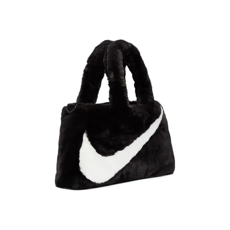 Nike Faux Fur Tote Bag Black-1