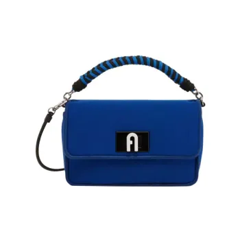 Furla Soft1927 Collection Leather Shoulder Bag Crossbody Bag Handbag Mini Women's Blue