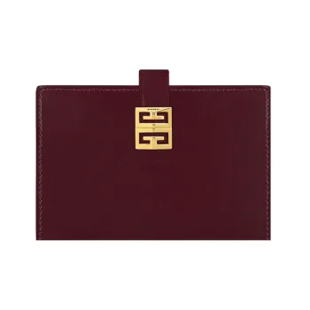 GIVENCHY 4G Calfskin Wallet Women's Burgundy